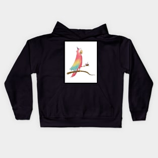 Parrot with Cake - Happy Birthday Kids Hoodie